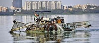 Telangana Hyderabad - Hussain Sagar grapples with pollution